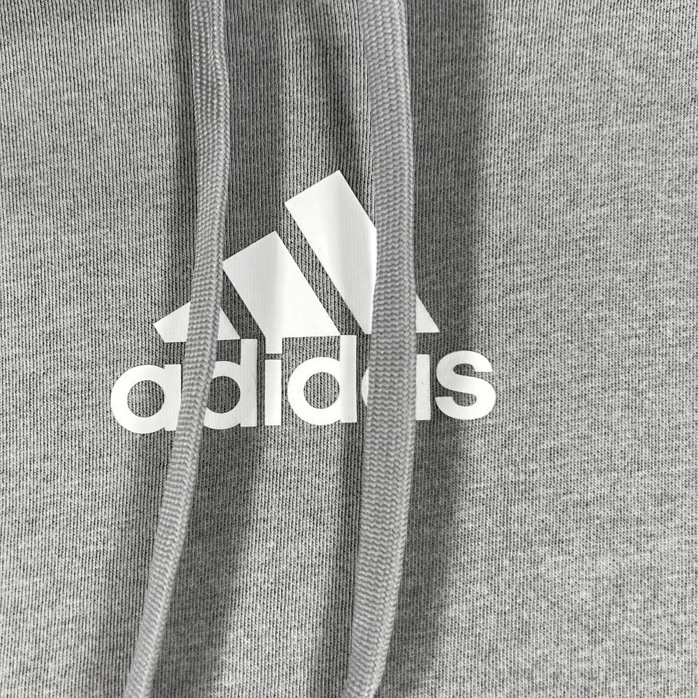 Adidas Hoodie Sweatshirt Mens Size Medium Gray Long Sleeve Activewear Sharp
